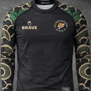 Brave Kimonos X Submission Snax Jaguar Rash Guard Long sleeve