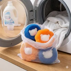 Reusable Laundry Hair Catcher Balls Deep Clean Anti Tangle Wash Balls Portable Non Slip Fabric Hair Remover for Sweaters Bedding Towels Home Cleaning