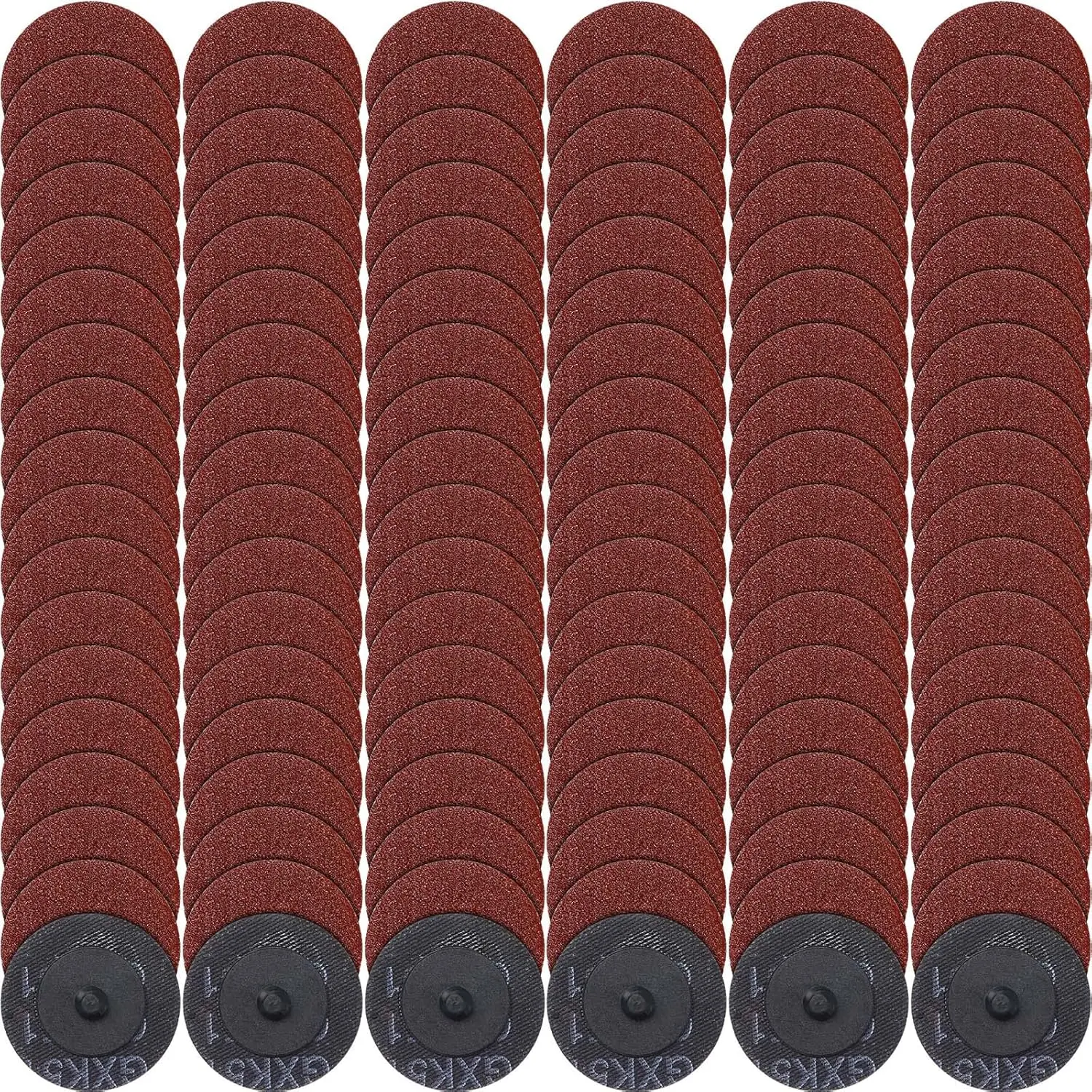 150 count Sanding Discs 2 Inch Roll Lock   Sanding Surface Conditioning Discs for Surface Prep Strip  Polish Finish Burr Rust  Removal, red(80 Grit)