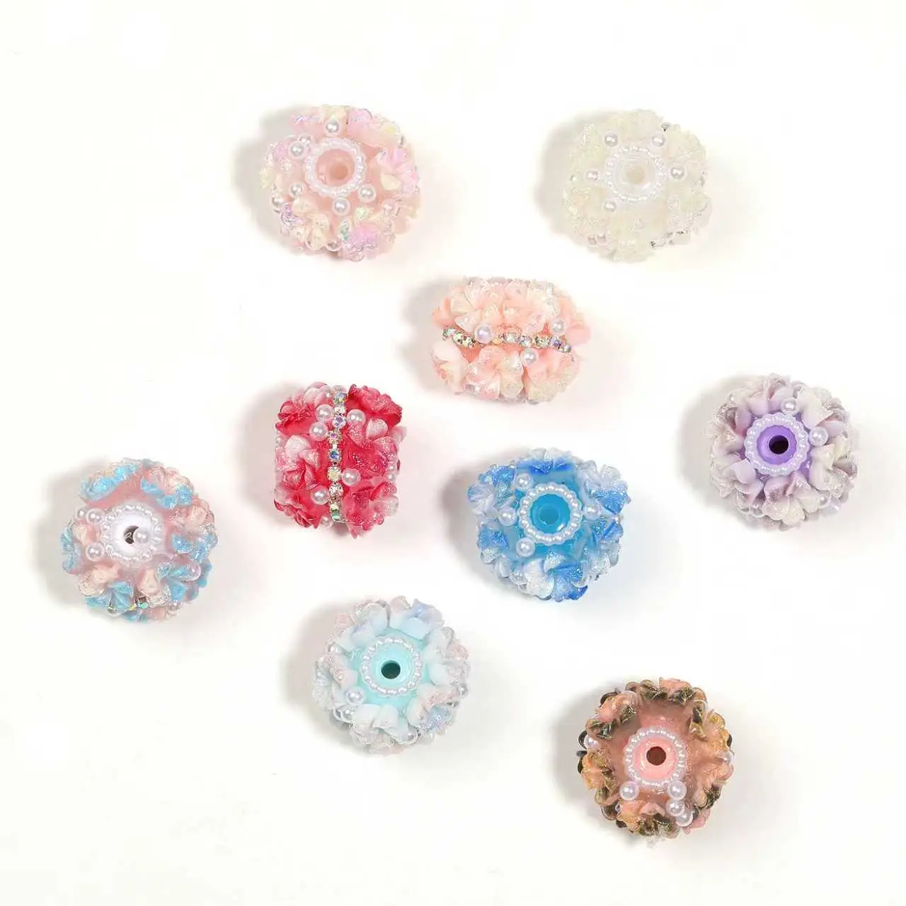 ZY2065015 10PCS Flower Beads