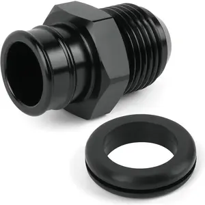 10AN Aluminum Push fit Valve Cover Grommet for GM LS Engines - Black with Sealing Grommet