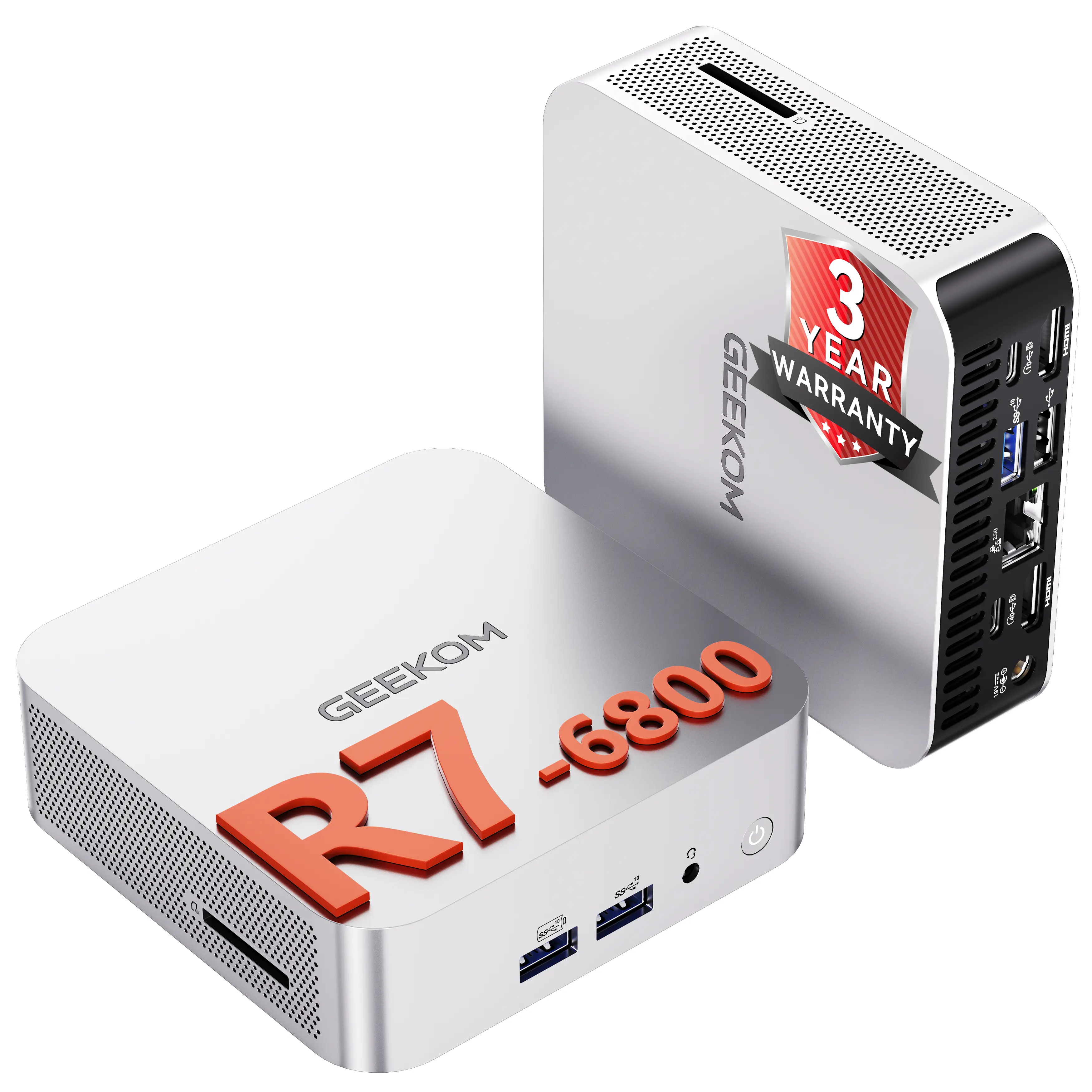 GEEKOM A6 MiniPC | AMD Ryzen 7 6800H, 16+512GB & 1TB NVMe SSD