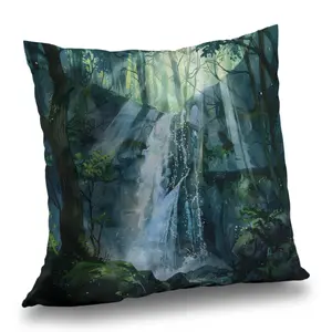 Conscious Sales C1PC1616V2CO11 16 x 16 in. Sleeping Fall Green Polyester Twill Throw Pillow - Stylish Home Decor