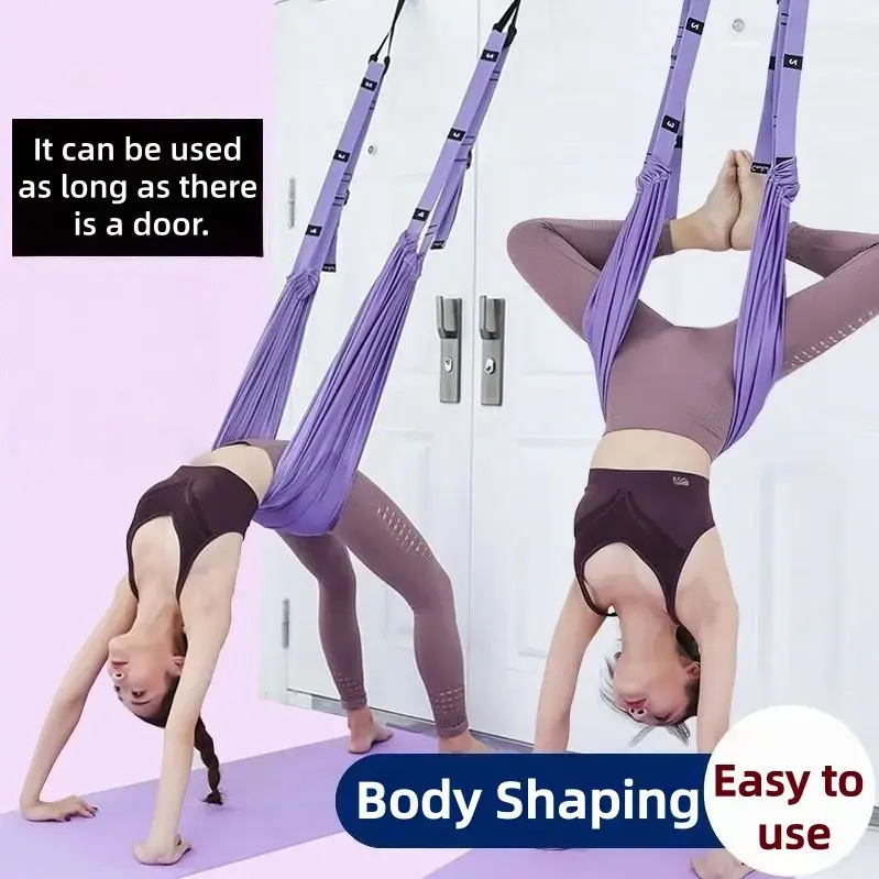 Aerial Yoga Rope For Shoulder Opening And Back Shaping Home Yoga Fitness Equipment Door Hanging Yoga Rope Non Elastic Resistance Band