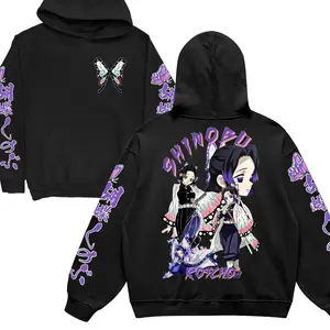 2025 Infinity Castle Demon Slay Shinobu Hoodie Japanese Streetwear Shirt, Unisex Anime Gift for Fans Gift For Her Streetwear Japan