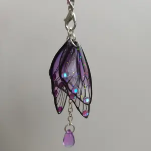 Purple Butterfly Wings Phone Charm Accessory for Cellphones