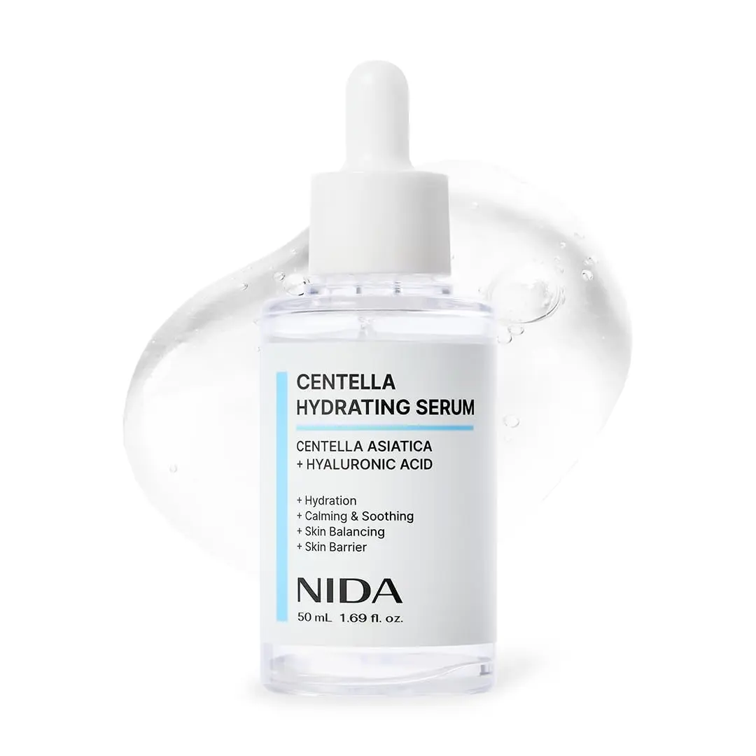 NIDA Centella Hydrating Serum  Centella Asiatica, Hyaluronic Acid  Hydration, Calming & Soothing, Skin Balancing, Skin Barrier  1.69 fl. oz., 50ml