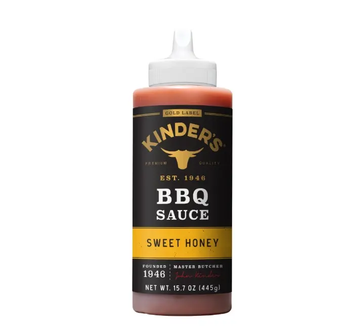 Kinder's Gold Label Sweet Honey BBQ Sauce, 15.7 oz Bottle, Sweet & Smoky Barbecue Sauce for Chicken, Beef, Pork & Vegetables, Perfect for Grilling, Basting, Marinating & Dipping