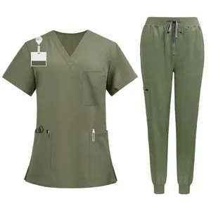 New Short Sleeve Surgical Gown for Women, Skin Management Nurse Uniform, Surgeon Isolation Gown, Comfortable Workwear