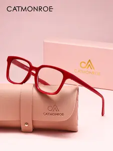 CATMOROE Fashionable And Minimalist Anti Blue Light Reading Glasses With Comfortable, Lightweight Durable Glasses, Leopard Print PC Square Frame Eyeglasses And Multi Degree Optional High-definition Reading Glasses High Quality Eyewear