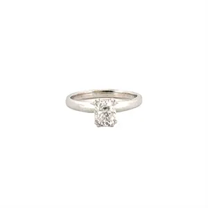 14K Gold 0.80 Carat Radiant Natural Diamond Solitaire Engagement Ring