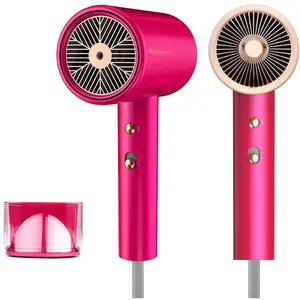 Water Ionic Hair Dryer; 1800W Blow Dryer With Magnetic Nozzle 2 Speed And 3 Heat Settings Powerful Low Noise Fast Drying Travel Hair Dryer For Home Travel