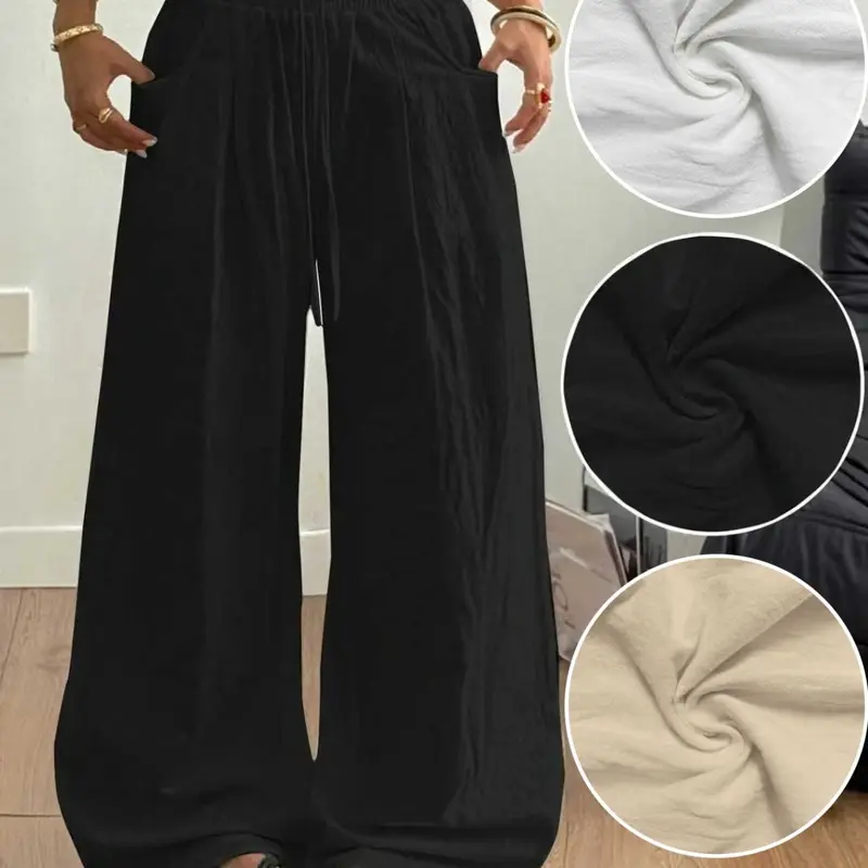 Women's Bohemian Style Casual Pants Trouser, Low Waist Baggy Oversize Loose-Fitting Design, Comfortable Daily Wear, Perfect for Vacation & Everyday, Thin Bottom Fabric