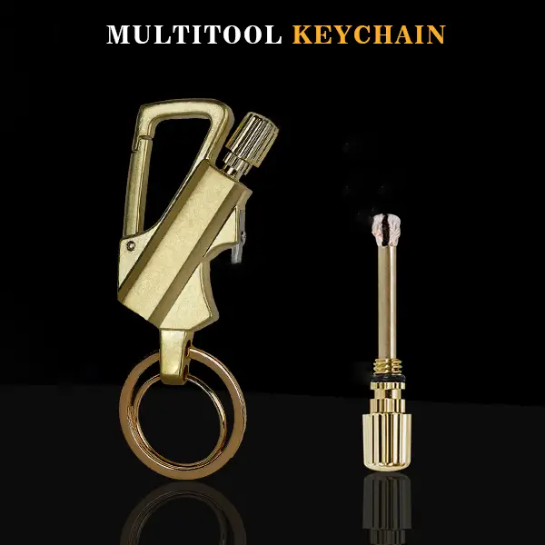 Stylish and Functional Keychain for Outdoor Adventures, Reusable Waterproof Keychain Anywhere, Outdoor Multi-functional Keychain (Does not contain ker