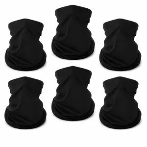 6 Pack Breathable Neck Gaiter Face Cover Balaclava Bandana UV Sun Protection Headwear for Men Women Outdoor Sports