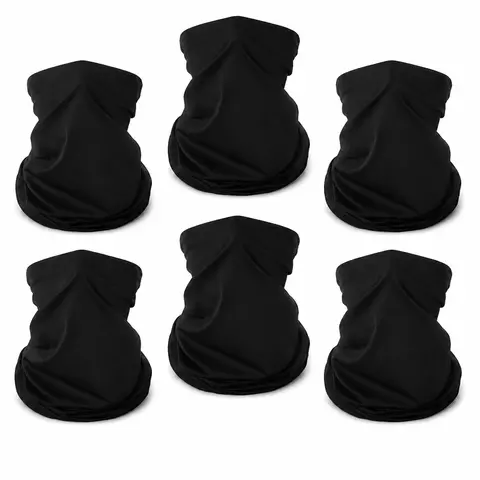 6 Pack Breathable Neck Gaiter Face Cover Balaclava Bandana UV Sun Protection Headwear for Men Women Outdoor Sports