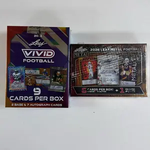 2025 Leaf Vivid Football Hobby + 2026 Leaf Metal Football Hobby - Serial Number Break.