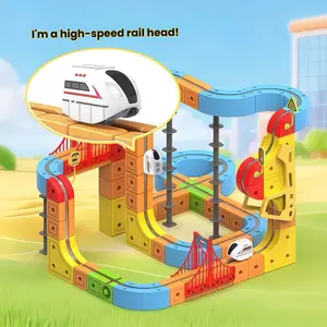LED Magnetic Levitation High-Speed Train Track Car, DIY Magic Changing Train Track Building Blocks Toy, Kids Birthday Gift, Christmas Gift