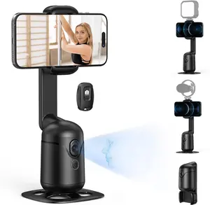 CAMOLO Auto Face Tracking Tripod 360 Rotation with Remote,No App,Auto Tracking Phone Holder Moving Tripod for Vlog,Shooting Video,Tiktok