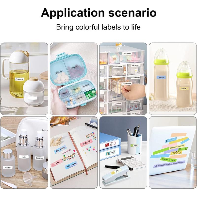 Portable mini label maker, portable wireless printer, thermal label printer. Can print name labels, item labels, and can labels, making it a perfect Valentine's Day gift.