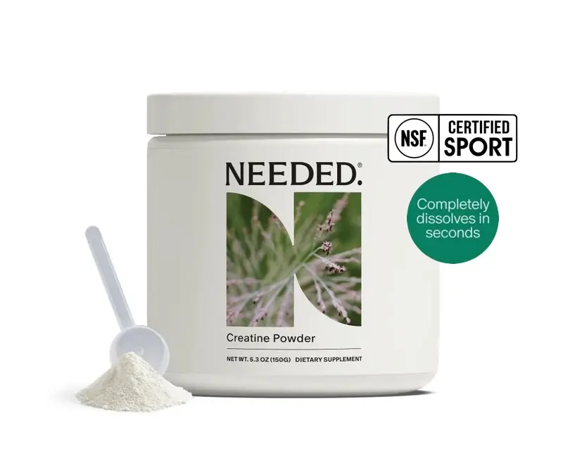 NEEDED. Creatine Powder - 150g Bottle (1 Month Supply) - Expertly-Formulated Creatine Monohydrate - 5g Serving - supports building lean muscle, supporting healthy body composition, and fueling mental and physical energy.*