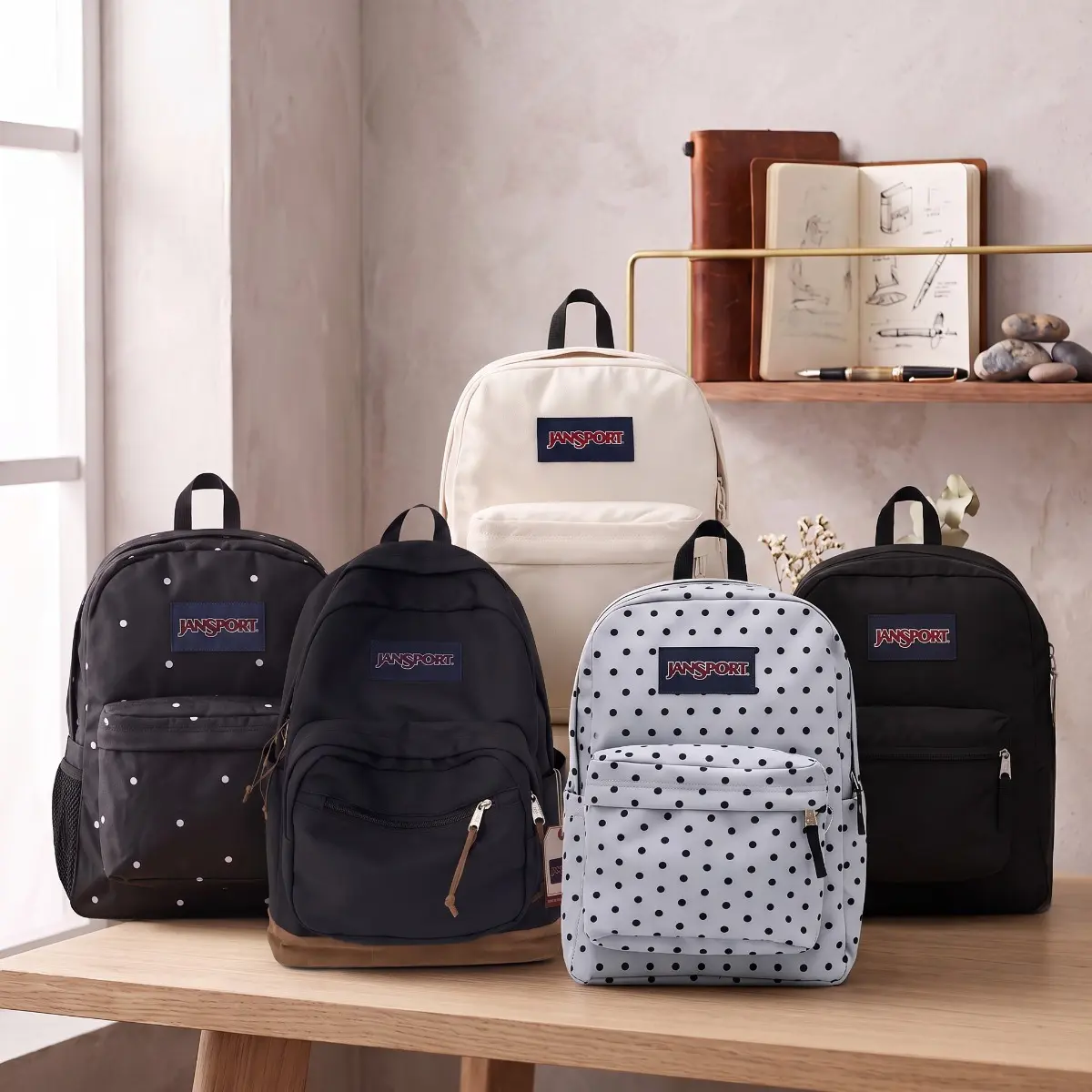 JanSport Classic School Backpack, 15‑Inch Laptop Sleeve Rucksack, 2 Compartments Padded Shoulder Straps, Vintage Casual Daypack for College Travel Daily Use, Multiple Colors Available