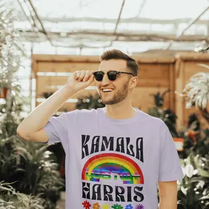 "Kamala Harris Loves LGBTQ Rainbow Election T-Shirt | Colorful LGBTQ Pride Tee | Perfect for Pride Month, Equality, & Love | Celebrate Diversity & Support the LGBTQ+ Community | Soft, Comfy Unisex Fit | Show Your Pride! ️‍" Tshirt