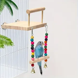 Wooden Parrot Perch Stand, Bird Swing for Small Birds, Bird Perch Stands for Parrots, Pet Supplies, Small Animal Supplies