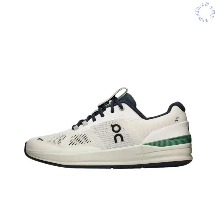 Unisex Off-White Tennis Sneakers with Dark Blue & Green Accents - Low-Cut, Breathable Mesh, Cushioning Sole, Stable Support, Street Style, Summer Vibe, Multiple Sizes