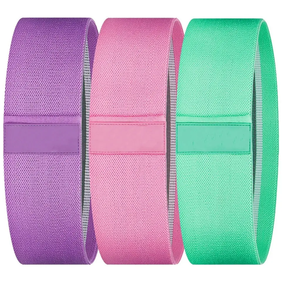 Fabric Resistance Bands Set – 3 Non-Slip Booty Bands for Glutes, Legs & Thighs | Home & Gym Workouts