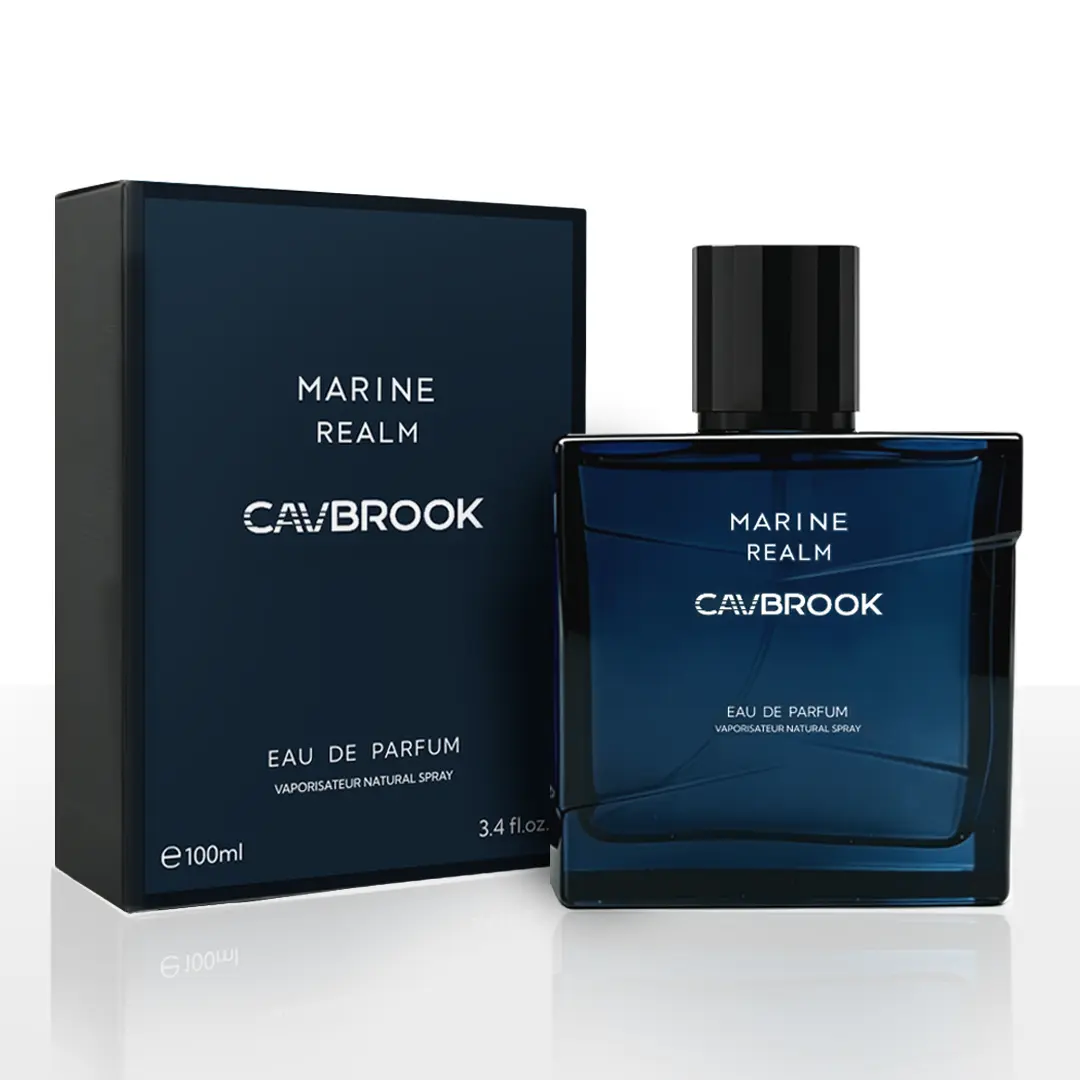 Cavbrook Men's Marine Realm Eau de Parfum - 100ml/3.4 fl oz Woody, Citrus Spicy Fragrance with Vetiver Cedar, Long-Lasting Signature Scent Adults' Men's Colognes, Single Item, Cedarwood Scented Fragrance, Pulse Points, Fine Mist, Modern Edge, Clean Men's