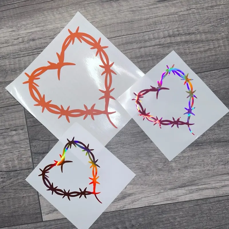 Barbwire heart decal