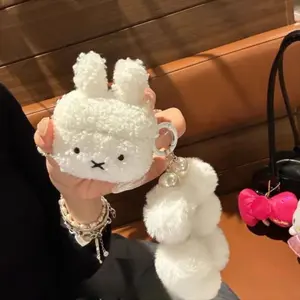 New Miffy Bluetooth Earphone Cover Japanese Kawaii Girls Plush Airpods 4/3/pro2 Earphone Cover Couple Cartoon Gift