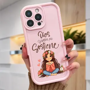 Dios Siempre Me Sostiene Case for iPhone 17 Air 16 16e 15 14 13 12 11 Pro Max Plus X XS Shockproof Non Slip Military-Grade Protection Silicone Cover with Festive Design