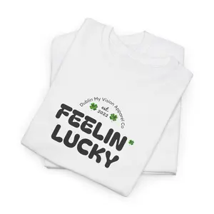 Feelin' Lucky T-Shirt | Small Clover Icons, Lucky Quote