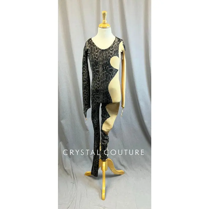 Custom Snakeskin and Nude Bodysuit