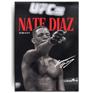Nate Diaz Fighter POSTER UNFRAMED, Ufc Wall Art, Decor, Instant Download, Athlete POSTER , Gift for boyfriend, Unique design, MMA
