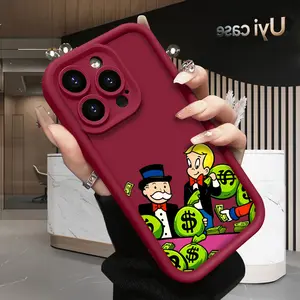 Monopoly Millionaires Case for iPhone 17 Air 16 Pro Max 15 Plus 14 13 12 11 X XS Shockproof Soft Silicone Cover with Advanced Fashion Design
