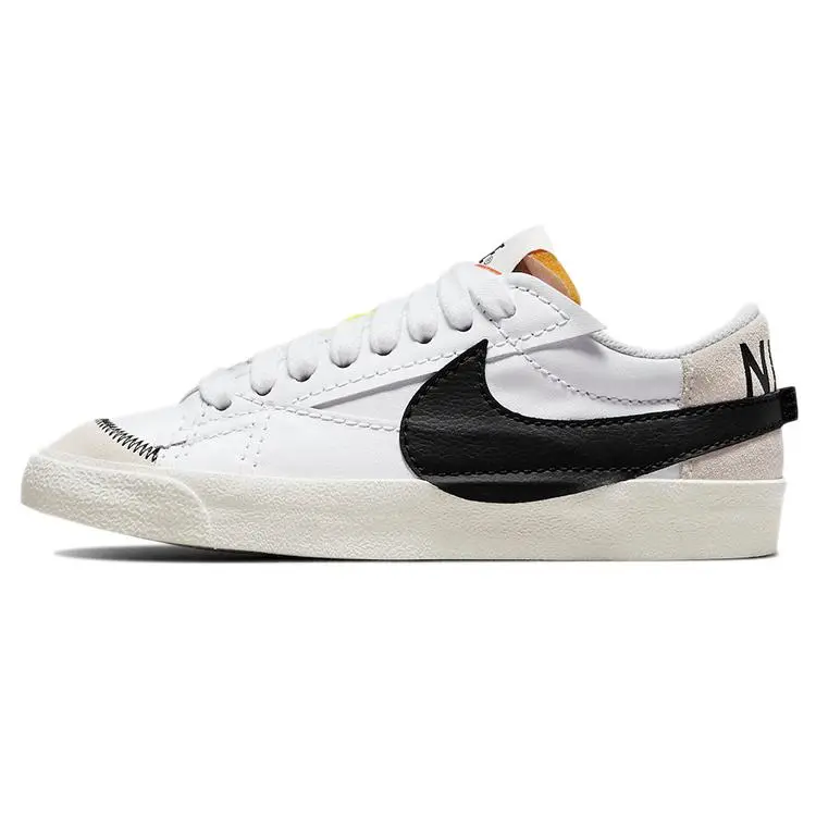 Nike Blazer Low 77 Jumbo Sneakers Retro Durable Non-slip Women's Black White DQ1470-101