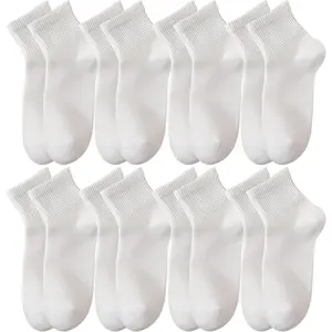 Womens Mini Crew Ankle Socks 8 Pairs Thin Cotton Athletic Casual Socks for Women Gym Running