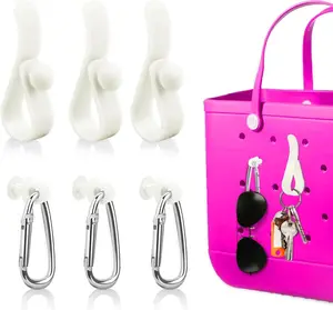 6 count Accessories Inserts Hooks for , Carabiner , Key Holder Charms Compatible with Bogg Bags