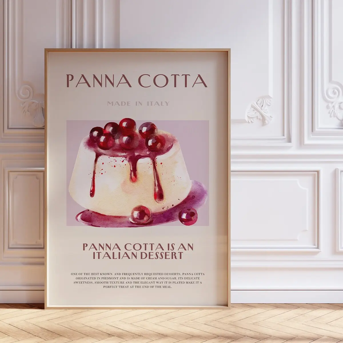 Dessert Poster, Food  Wall Art Italian Food Wall Art, Dessert Wall Art, Kitchen Wall Art, Kitchen Art, Dessert Prints, Food Art, Unframed