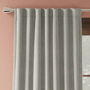 Blackout Corded Ribbed Curtain Panel - Threshold