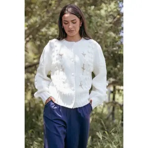 Cleo Floral Cardigan - Cream