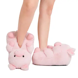 Women's cotton suede indoor piggy shoes, women's adult slippers, plush material, multiple colors, all sizes of cotton shoes