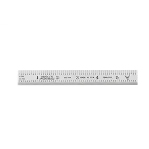 Rigid Satin Chrome Steel Rulers - English/Metric Graduations