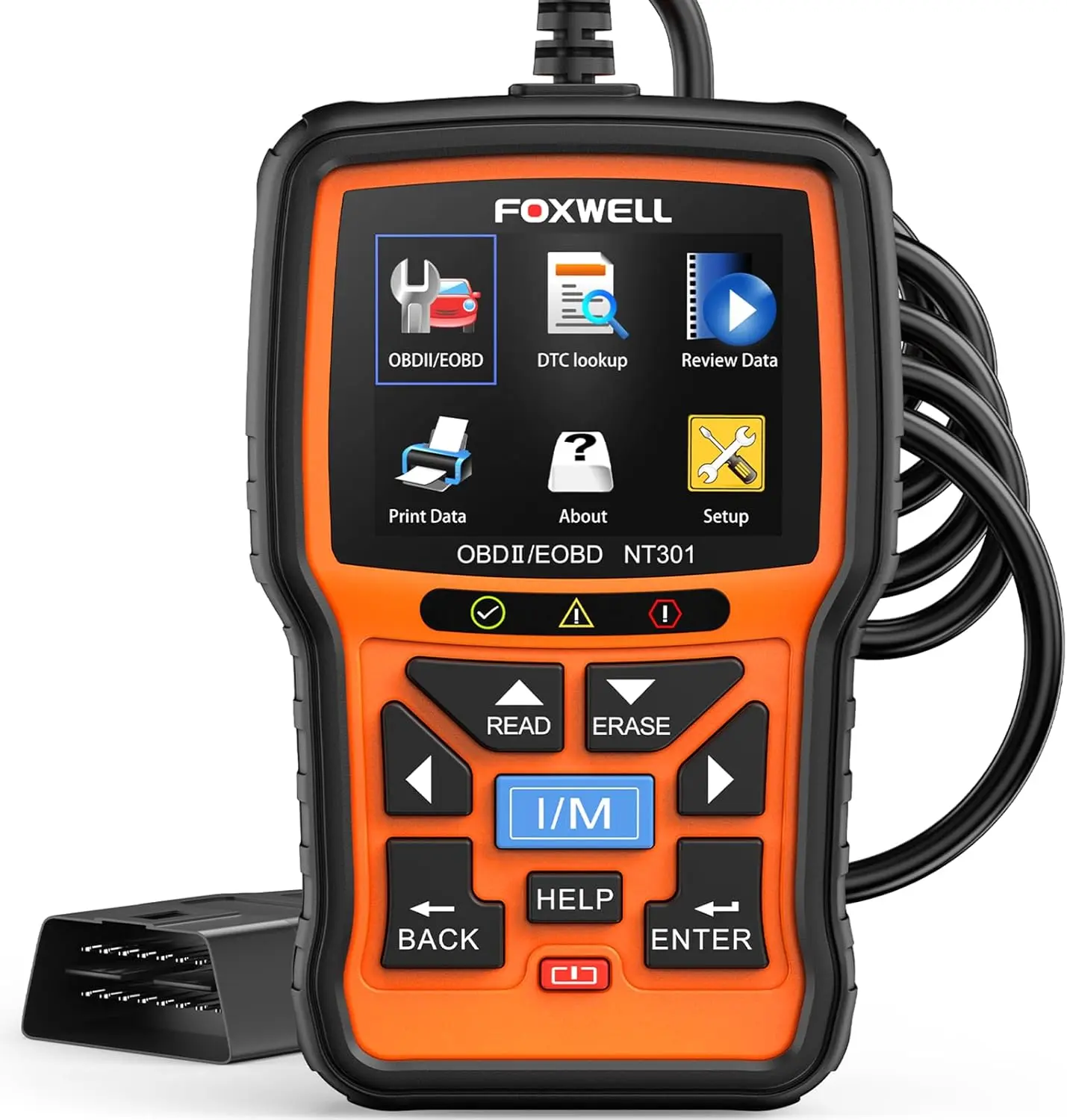 OBD2 Scanner with Live Data, Professional OBDII Diagnostic Code Reader for Check Engine Light, Automotive Engine Fault Scan Tool