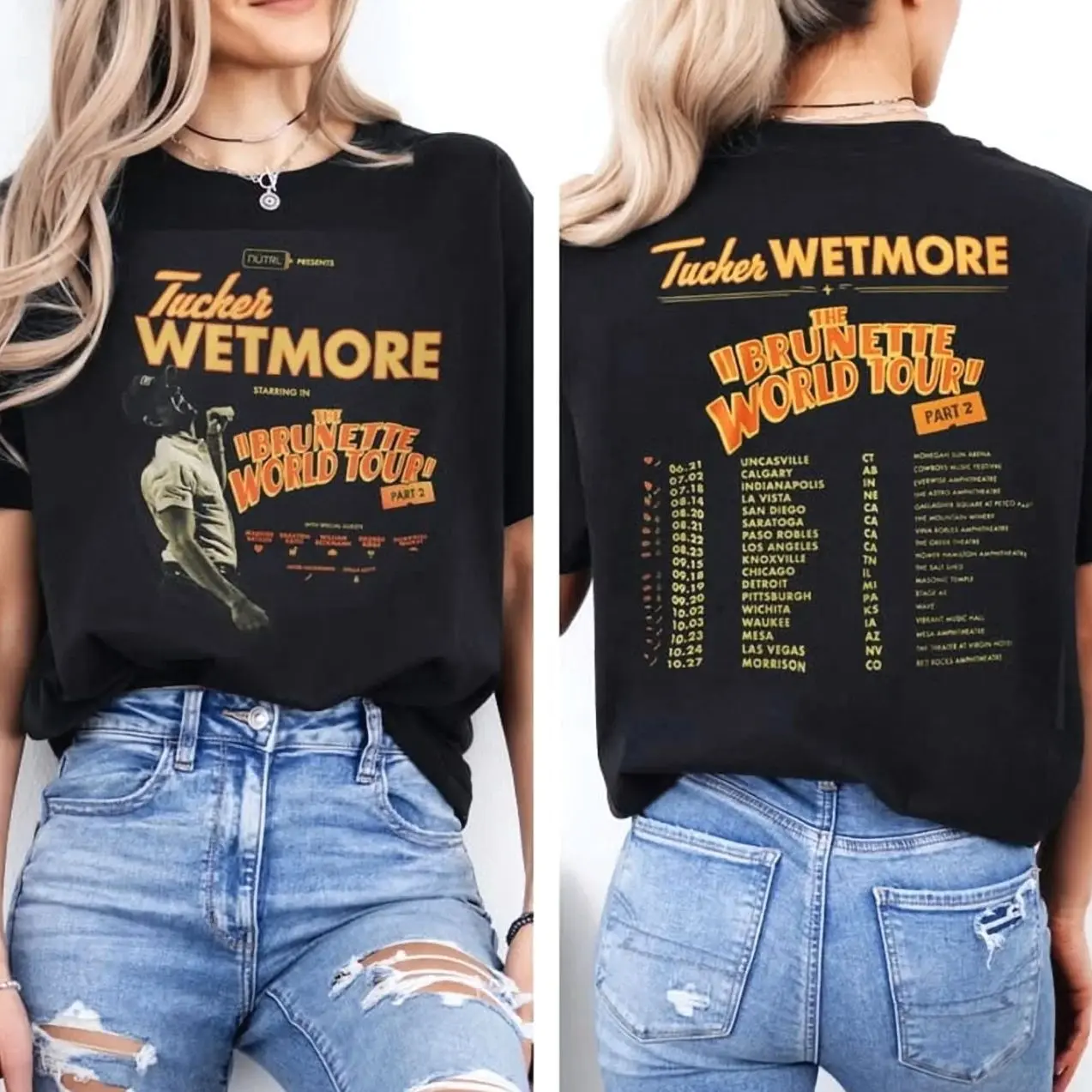 Unisex #Tucker Wetmore Graphic Two Sided T-Shirt, Country Music Fan Shirt, Retro Cowboy GrolyTee T-shirt S-5XL RLR
