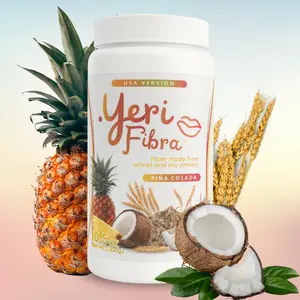 Yeri Fibra Piña Colada, 300 g (10.5 oz), Wheat & Soy Fiber Blend Powder, Popular Mexican Dietary Supplement, Tropical Flavor Fiber Drink Mix, Viral on TikTok