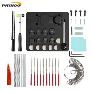 Professional Ring Bender Tool Kit Spoon Rings Maker Machine With Nylon Dies Ring Bending Tool Measuring Kit Metal file tools For Diy Jewelry Making